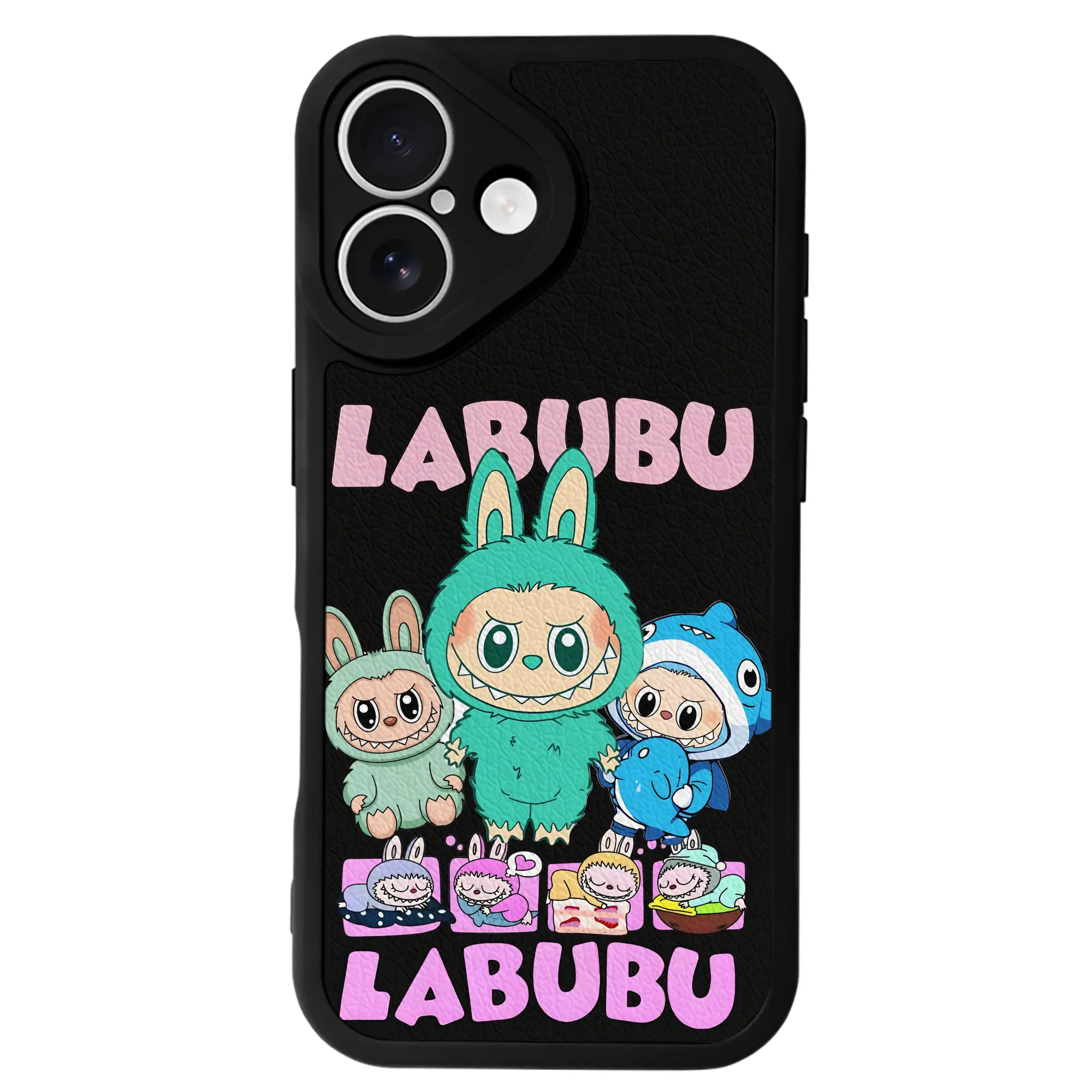 ラブブ グッズ ラブブ - IPhone 16シリーズ対応 ・ シリコンスマホケース ・ レザー調 ・ 高精度フィット ・ 耐衝撃 ・ ワイヤレス充電対応 ・ 精密カット